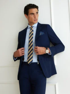 Alvaro Moreno Trajes|Trajes|AMERICANA BIRDEYE Azul Marino