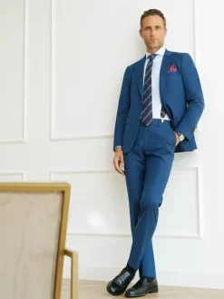 Alvaro Moreno Trajes|Trajes|AMERICANA FIL A FIL Azul