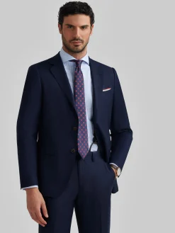 Alvaro Moreno Trajes|Trajes|AMERICANA FIL A FIL Azul Marino