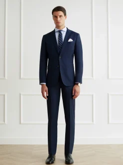 Alvaro Moreno Trajes|Trajes|AMERICANA FIL A FIL Azul Marino