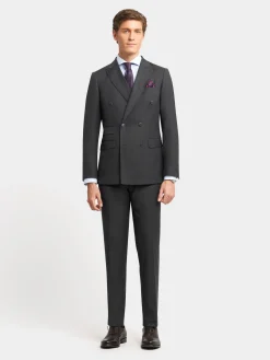 Alvaro Moreno Trajes|Trajes|AMERICANA FIL A FIL CRUZADO Gris