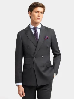Alvaro Moreno Trajes|Trajes|AMERICANA FIL A FIL CRUZADO Gris