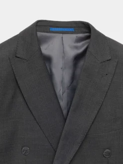 Alvaro Moreno Trajes|Trajes|AMERICANA FIL A FIL CRUZADO Gris