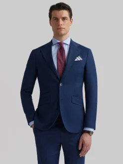 Alvaro Moreno Trajes|Trajes|AMERICANA NAPOLI MICROBIRD Azul