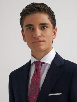 Alvaro Moreno Trajes|Trajes|AMERICANA TWILL CADETE Azul Marino