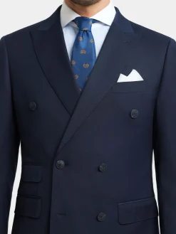 Alvaro Moreno Trajes|Trajes|AMERICANA TWILL CRUZADO Azul Marino