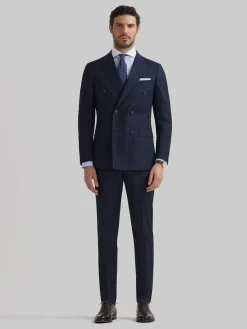 Alvaro Moreno Trajes|Trajes|AMERICANA TWILL CRUZADO Azul Marino