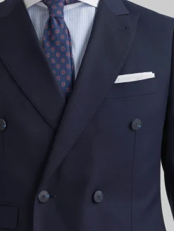 Alvaro Moreno Trajes|Trajes|AMERICANA TWILL CRUZADO Azul Marino