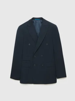Alvaro Moreno Trajes|Trajes|AMERICANA TWILL CRUZADO Azul Marino