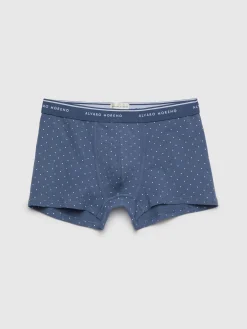 Alvaro Moreno Ropa Interior|BOXER FLOR Azul Marino