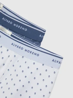 Alvaro Moreno Ropa Interior|BOXER FLOR Azul Marino