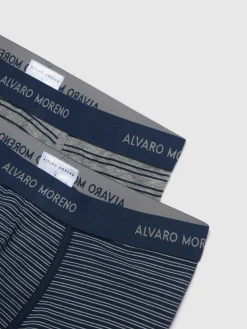 Alvaro Moreno Ropa Interior|BOXER STRIPES Azul Marino