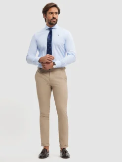 Alvaro Moreno Camisas Vestir|Camisas Vestir|CAMISA COMFORT FIL A FIL Celeste