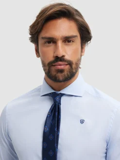 Alvaro Moreno Camisas Vestir|Camisas Vestir|CAMISA COMFORT FIL A FIL Celeste