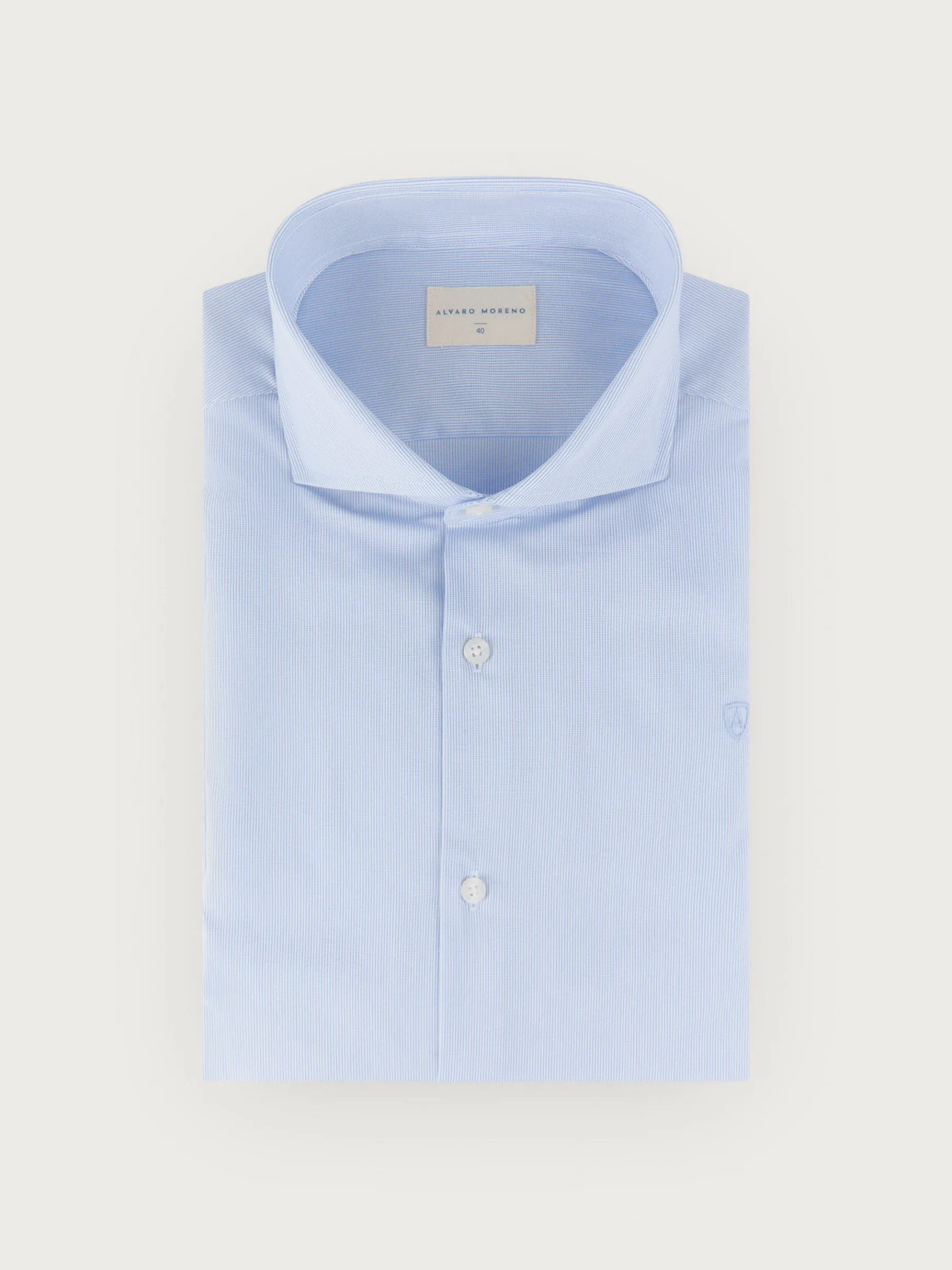 Alvaro Moreno Camisas Vestir|Camisas Vestir|CAMISA COMFORT MICRO CHECKS Celeste