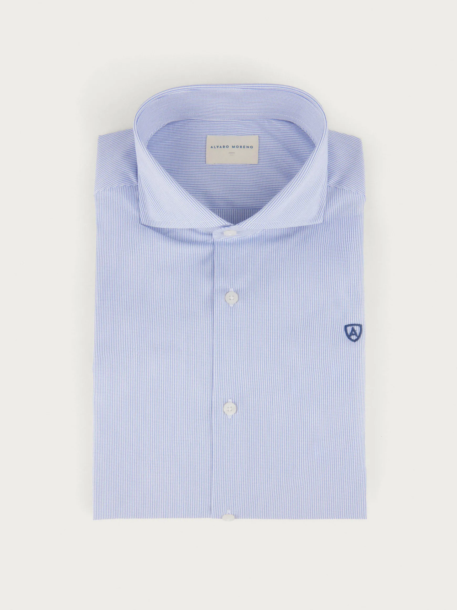 Alvaro Moreno Camisas Vestir|Camisas Vestir|CAMISA COMFORT MICROCUADRO Azul