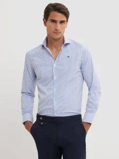 Alvaro Moreno Camisas Vestir|Camisas Vestir|CAMISA COMFORT RAYAS Azul
