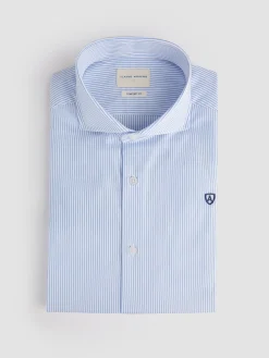 Alvaro Moreno Camisas Vestir|Camisas Vestir|CAMISA COMFORT RAYAS Celeste
