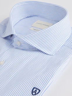 Alvaro Moreno Camisas Vestir|Camisas Vestir|CAMISA COMFORT RAYAS Celeste