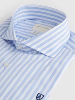 Alvaro Moreno Camisas Vestir|Camisas Vestir|CAMISA COMFORT RAYAS Celeste
