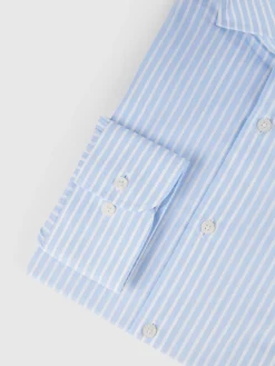 Alvaro Moreno Camisas Vestir|Camisas Vestir|CAMISA COMFORT RAYAS Celeste