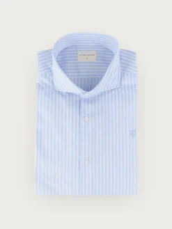 Alvaro Moreno Camisas Vestir|Camisas Vestir|CAMISA COMFORT RAYAS DIPLO Celeste
