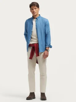 Alvaro Moreno Casual|CAMISA DENIM B.DOWN Azul