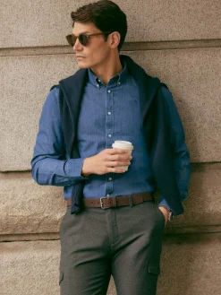Alvaro Moreno Casual|CAMISA DENIM B.DOWN Azul Marino