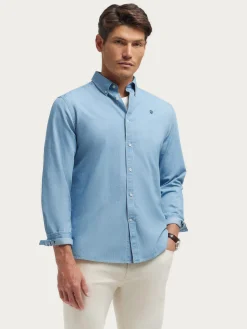 Alvaro Moreno Casual|CAMISA DENIM B.DOWN Celeste