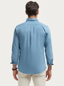 Alvaro Moreno Casual|CAMISA DENIM B.DOWN Celeste