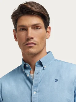Alvaro Moreno Casual|CAMISA DENIM B.DOWN Celeste