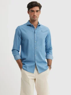 Alvaro Moreno Casual|CAMISA DENIM JACK Azul Marino