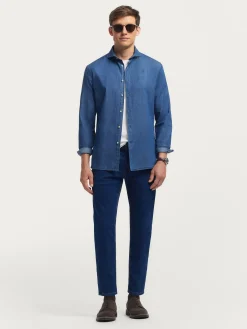 Alvaro Moreno Casual|CAMISA DENIM JACK Azul Marino