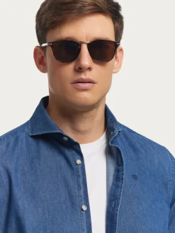 Alvaro Moreno Casual|CAMISA DENIM JACK Azul Marino