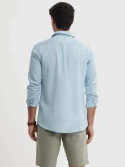 Alvaro Moreno Casual|CAMISA DENIM JACK Celeste