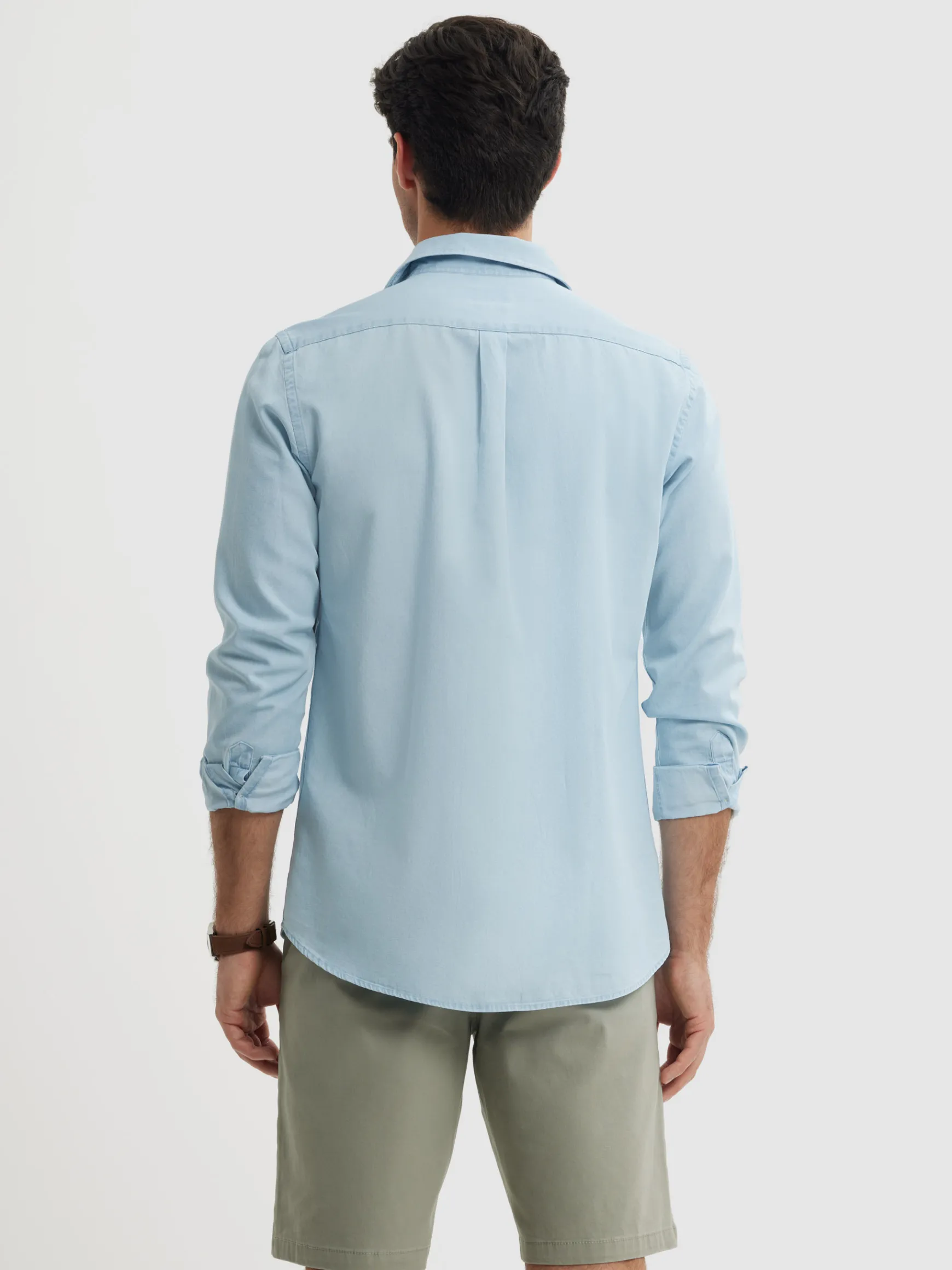 Alvaro Moreno Casual|CAMISA DENIM JACK Celeste