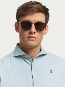 Alvaro Moreno Casual|CAMISA DENIM JACK Celeste