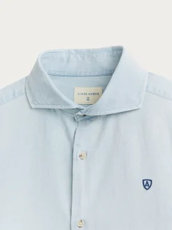 Alvaro Moreno Casual|CAMISA DENIM JACK Celeste