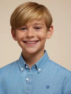 Alvaro Moreno Camisas|CAMISA DENIM KIDS Azul