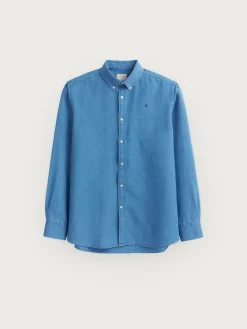 Alvaro Moreno Casual|CAMISA DENIM OXFORD Azul