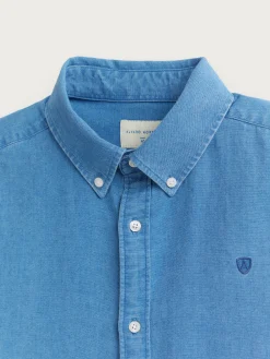 Alvaro Moreno Casual|CAMISA DENIM OXFORD Azul
