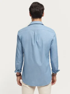 Alvaro Moreno Casual|CAMISA DENIM STRUCTURE Azul