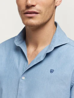 Alvaro Moreno Casual|CAMISA DENIM STRUCTURE Azul