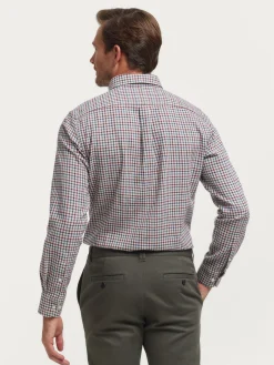 Alvaro Moreno Franela|CAMISA FLANNEL CHECKS Burdeos