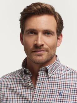 Alvaro Moreno Franela|CAMISA FLANNEL CHECKS Burdeos