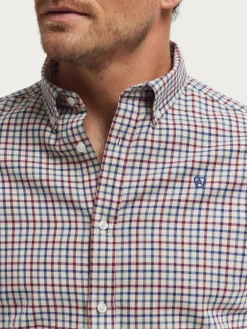 Alvaro Moreno Franela|CAMISA FLANNEL CHECKS Burdeos