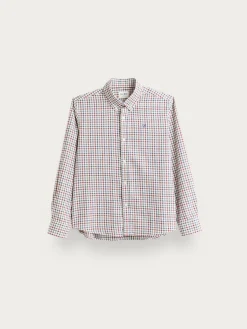 Alvaro Moreno Camisas|CAMISA FLANNEL CHECKS KIDS Burdeos