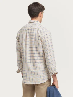Alvaro Moreno Franela|CAMISA FLANNEL CHECKS Naranja