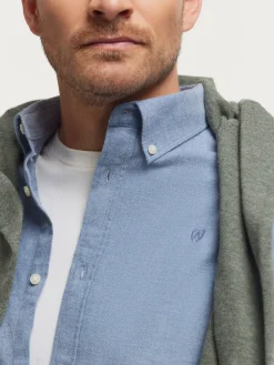 Alvaro Moreno Franela|CAMISA FLANNEL TWILL Azul
