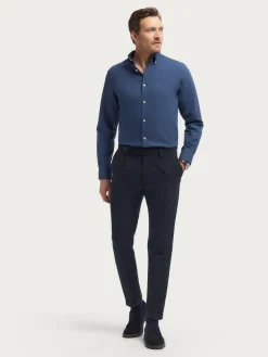 Alvaro Moreno Franela|CAMISA FLANNEL TWILL Azul Marino